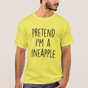 Lazy Funny Halloween Costume - Pineapple Costume T-shirt
