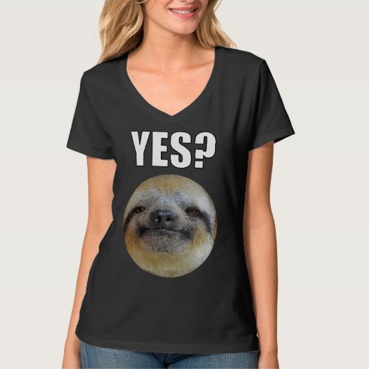Lazy Funny Sloth Ja T-shirt (Voorkant)