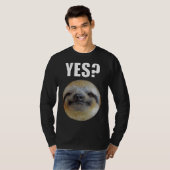 Lazy Funny Sloth Ja T-shirt (Voorkant volledig)