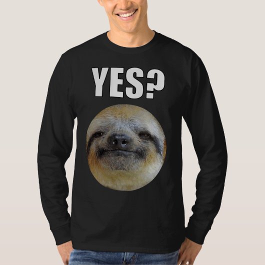 Lazy Funny Sloth Ja T-shirt (Voorkant)