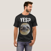 Lazy Funny Sloth Ja T-shirt (Voorkant volledig)