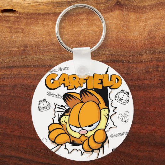 Lazy Garfield Smash Sleutelhanger (Achterkant)