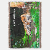 Lazy gebeurt in Siberian Tiger Deken (Voorkant Verticaal)