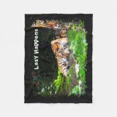 Lazy gebeurt in Siberian Tiger Fleece Deken (Voorkant)