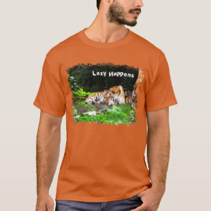 Lazy gebeurt in Siberian Tiger T-shirt