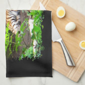 Lazy gebeurt in Siberian Tiger Theedoek (Quarter Fold)