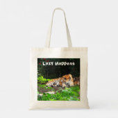 Lazy gebeurt in Siberian Tiger Tote Bag (Achterkant)
