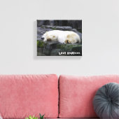 Lazy geluk Polar Beer Canvas Afdruk (Insitu (Woonkamer))