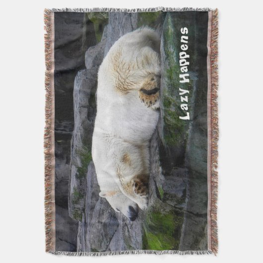 Lazy geluk Polar Beer Deken (Voorkant Verticaal)