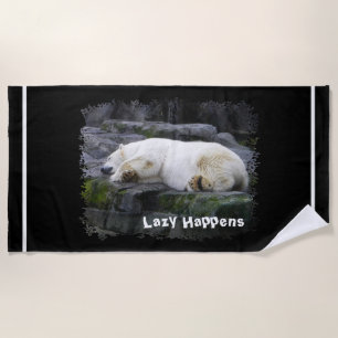 Lazy geluk Polar Beer Strandlaken