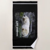 Lazy geluk Polar Beer Strandlaken (Voorkant)