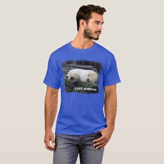Lazy geluk Polar Beer T-shirt (Voorkant volledig)