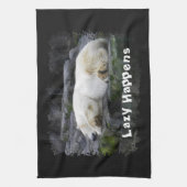 Lazy geluk Polar Beer Theedoek (Verticaal)