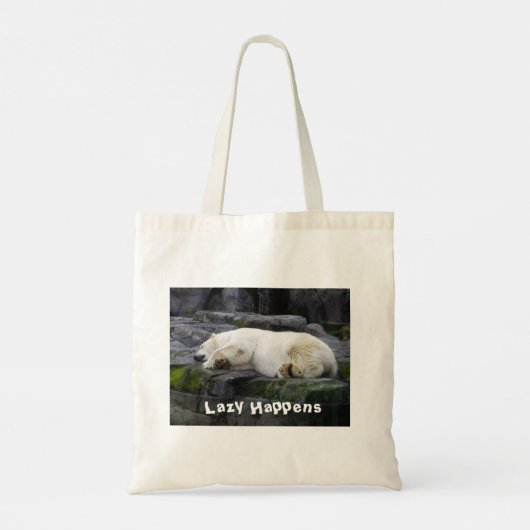 Lazy geluk Polar Beer Tote Bag (Achterkant)