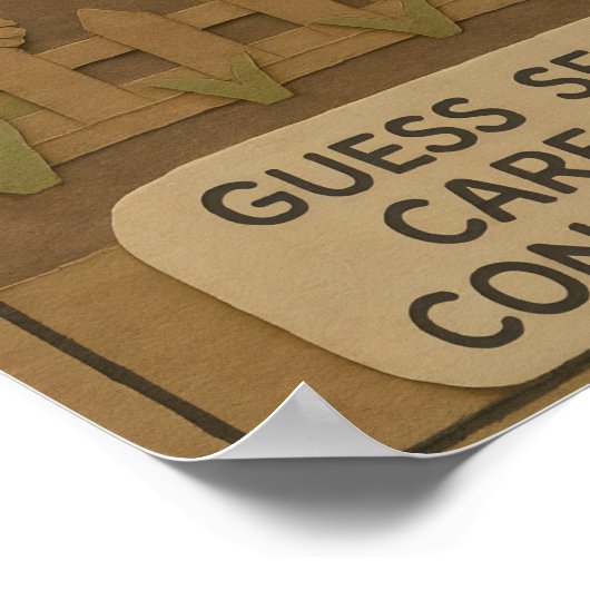 Lazy Goat Spa Dag Grappig Comic Poster (Hoek)