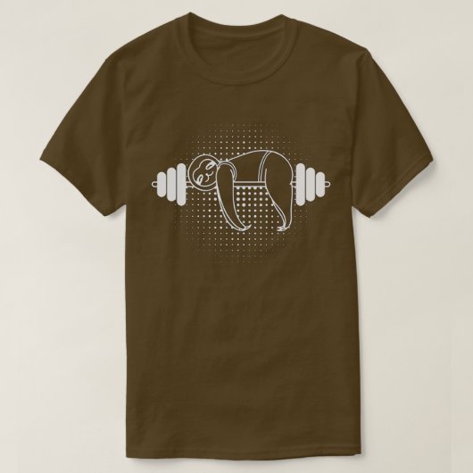 Lazy Gym Sloth Barbell T-shirt (Design voorkant)