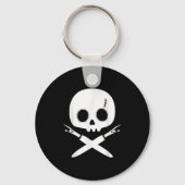 Lazy Halloween Costume Sewing Rate Skull Seam Ripp Sleutelhanger (Voorkant)