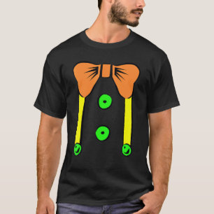 Lazy Halloween Costume T - shirts Clown Suspenders