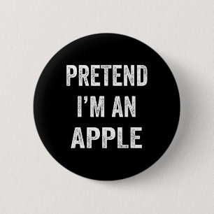Lazy Halloween doen alsof ik Apple grappig Hallowe Ronde Button 5,7 Cm