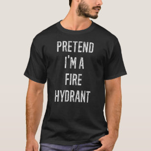 Lazy Halloween kostuum doen alsof ik een brandweer T-shirt