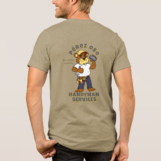Lazy Handyman Tri-Blend Shirt (Achterkant)