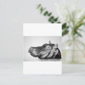 Lazy Hippo Briefkaart (Staand voorkant)