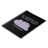 Lazy Hippo Ik veroverde morgen de wereld Notitieboek (Linkerzijde)