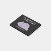 Lazy Hippo Ik veroverde morgen de wereld Post-it® Notes (Schuin)