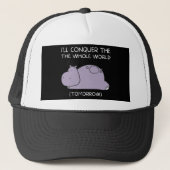 Lazy Hippo Ik veroverde morgen de wereld Trucker Pet (Voorkant)