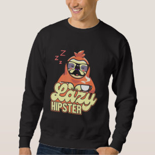 Lazy Hipster Sloth Mustache Freethinker Urban Styl Trui