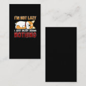 Lazy Hondenliefhebber doet niets dat dierenliefde  Visitekaartje (Voorkant / Achterkant)