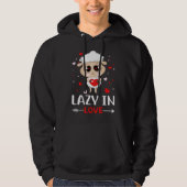 Lazy in Love Sheep for Valentijnsdag Singles Hoodie (Voorkant)