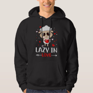 Lazy in Love Sheep for Valentijnsdag Singles Hoodie
