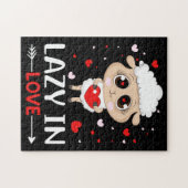 Lazy in Love Sheep for Valentijnsdag Singles Legpuzzel (Horizontaal)