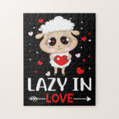 Lazy in Love Sheep for Valentijnsdag Singles Legpuzzel (Verticaal)