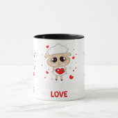 Lazy in Love Sheep for Valentijnsdag Singles Mok (Midden)