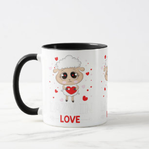 Lazy in Love Sheep for Valentijnsdag Singles Mok