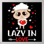 Lazy in Love Sheep for Valentijnsdag Singles Poster (Voorkant)