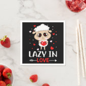 Lazy in Love Sheep for Valentijnsdag Singles Servet (Insitu)
