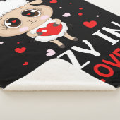 Lazy in Love Sheep for Valentijnsdag Singles Sherpa Deken (3/4)