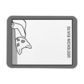 Lazy Kitten Art Gepersonaliseerde Nieuwigheid Kat Magneet (Horizontaal)