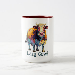 Lazy Koe Tweekleurige Koffiemok