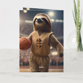 Lazy Layups: A Sloth's Game Verjaardag Kaart (Achterkant)