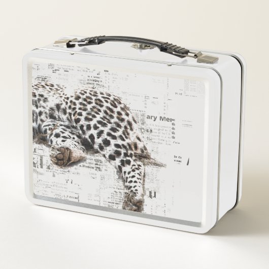 LAZY Leopard Lunch Box (Achterkant)