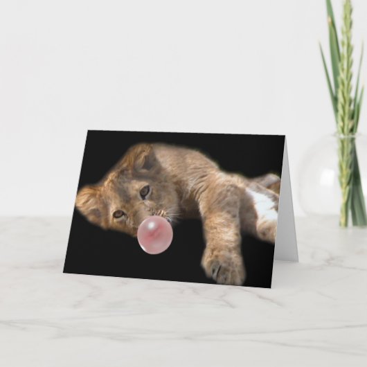 Lazy Lion Bedankkaart (Voorkant)