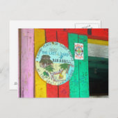 Lazy Lizard Sign on Caye Caukler Belize Briefkaart (Voorkant / Achterkant)