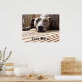 Lazy Lurcher Poster (Keuken)