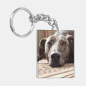 Lazy Lurcher Sleutelhanger (Voorkant Links)