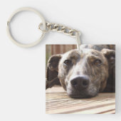 Lazy Lurcher Sleutelhanger (Voorkant)