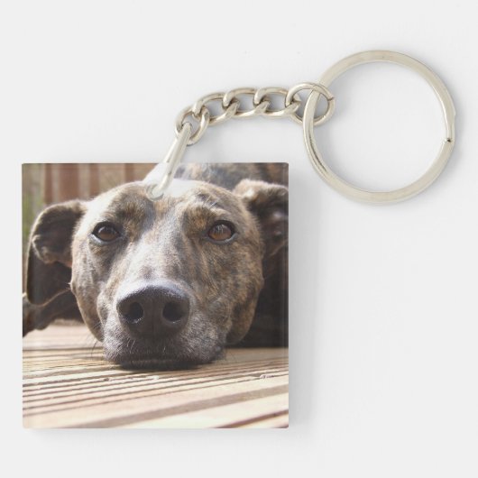 Lazy Lurcher Sleutelhanger (Achterkant)